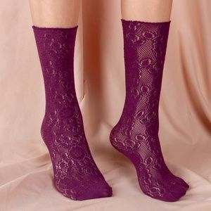 Lola Lace Sock | Purple
